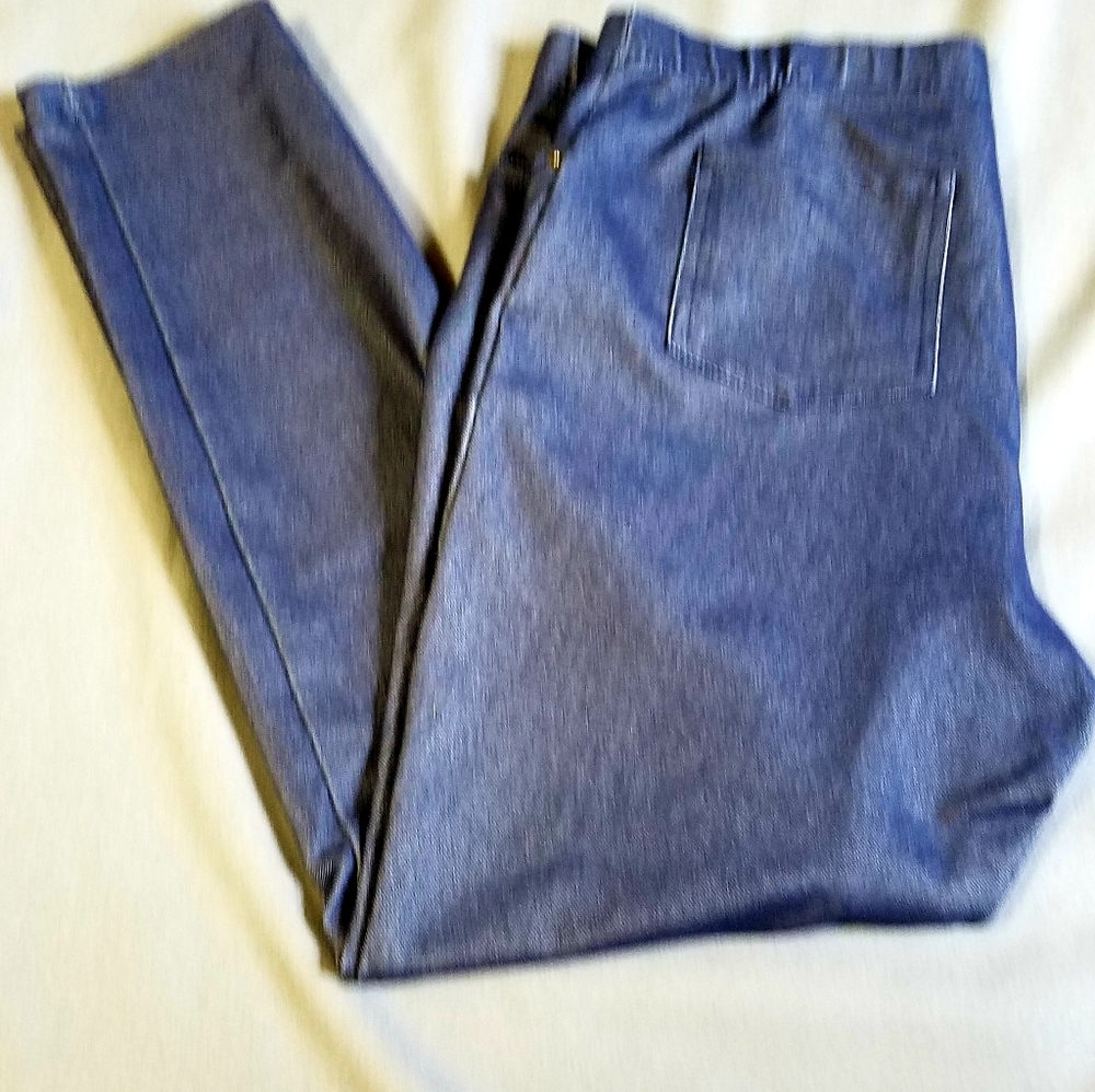 Stretch jeggings dark indigo Isaac Mizrahi sz L